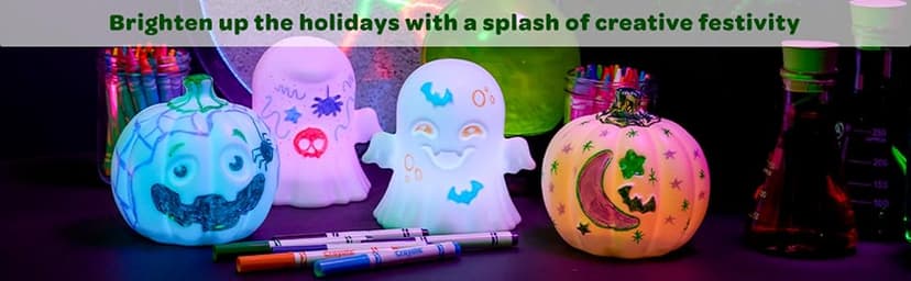 Crayola Light-Ups - Ghost, Reusable Coloring Toy & Craft Kit, Light Up Ghost, Cute Halloween Decor & Night Light for Kids, Halloween Toy, Ages 4+