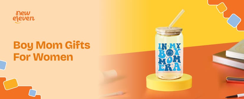 NewEleven First Christmas Gifts For New Mom, New Mother - Gifts For a Mom of Boys, Pregnant Mother, Expecting Momomy, Mama, Moms To Be, Mommy To Be - 16 Oz Coffee Glass