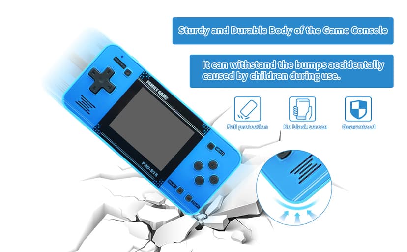 Handheld Game for Kids -Preloaded 220 Retro Video Games, Portable Gaming Player with Rechargeable Battery 3.0" LCD Screen, Mini Arcade Electronic Toy Gifts for Boys Girls (Blue)
