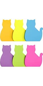 SIMONA Heart Shape Sticky Notes 8 Color Bright Colorful Sticky Pad 75 Sheets/Pad Self-Sticky Note Pads