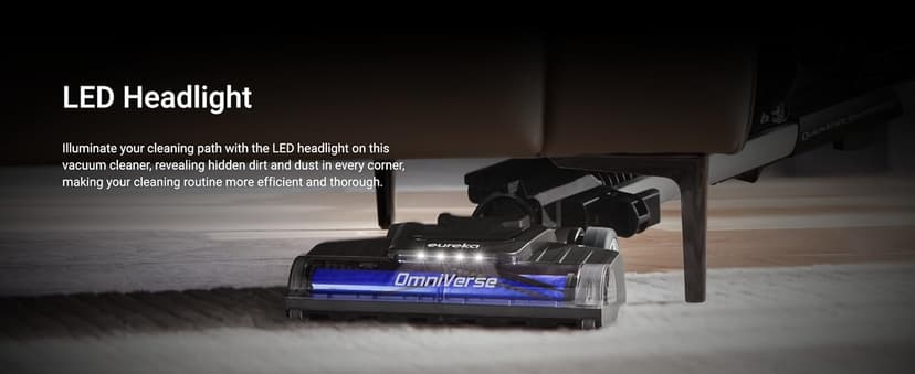 Eureka Pet Upright Vacuum Cleaner for Carpet and Hard Floor, Powerful Bagless Vacuum Cleaner for Home with HEPA Filter and Pet Tool, OmniVerse NEU801BL with QuickShift Technology, Blue