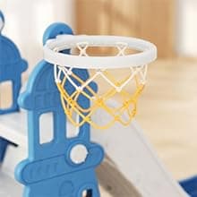 XJD 6-in-1 Toddler Slide and Swing Set, Kids Slide for Toddlers Age 1+, Toddler Outdoor Playset with Basketball Hoop, Football Frame, Swing, Outdoor Indoor Playground for Toddlers 1-3 (Pink)