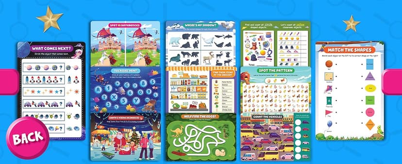 Search and Find for Kids & Toddlers - Preschool Learning Activity Book, Art and Craft Supplies, Seek Find Games, Birthday Gifts for Girls & Boys, Educational Toys for Ages 3, 4, 5, 6 Year Old