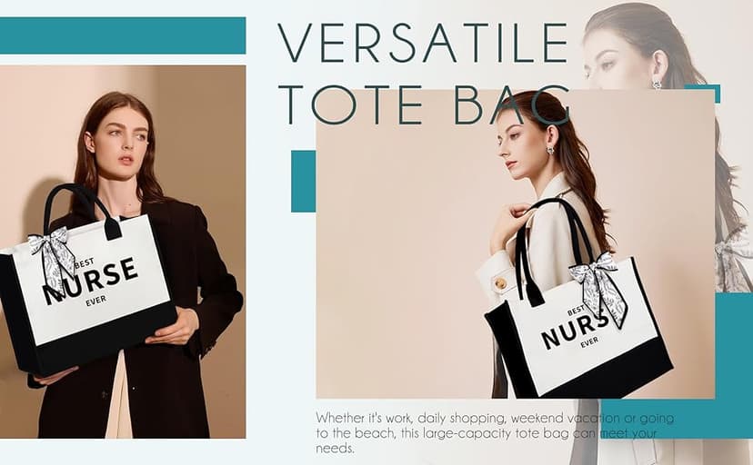 Nurse Gifts for Women, Rn Appreciation Gift Set Nurses Week Set Graduation Box Christmas Basket for Nurses Female Nursing Student with Canvas Beach Tote Bag Tumbler Keychain Teal