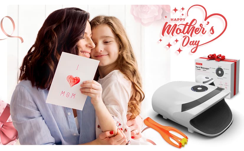 Gifts for Women,White Elephant Gifts for Adults - Hand Massager with Compression & Heating,Birthday Christmas for Men Women,Electric Hand Massager for Arthritis and Carpal Tunnel(White)