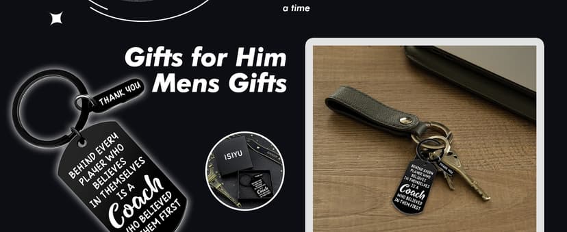 Coach Appreciation Gift Thank You Keychain Gift for Hockey Baseball Soccer Football Volleyball Team Fitness Instructor