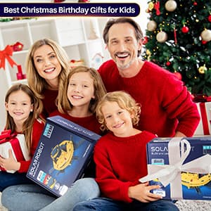 COBFDHA STEM Projects for Kids Age 8-12, Science Kits Boys, Solar Robot Space Toys Gifts 8-14 Year Old Teen Boys Girls, 120Pcs Building Experiments Robots Teenage Ages 9 10 11 12 , Yellow