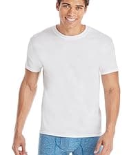Hanes Packs, Stay-Tucked Soft Cotton, Best Undershirts for Men, White/Black/Asstd Multipacks