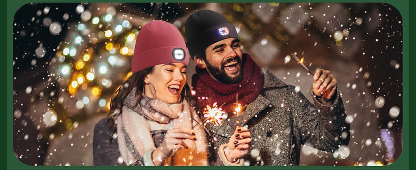 Unisex Beanie with The Light, Gifts for Men Women Husband Him