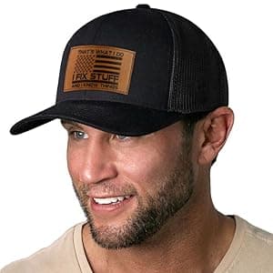 Gifts for Dad, Men,Him, Husband, Grandpa - Dad Gifts for Christmas Hat - Ideas Birthday 40th 50th 60th 70th 80th - I Fix Stuff Trucker Hat Black