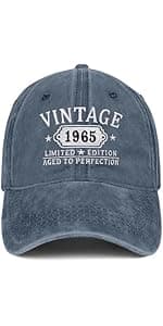Happy 60th Birthday Gifts for Women Man Vintage 1965 Baseball Cap Funny Gifts Ideas