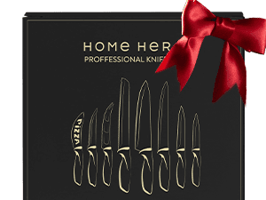 Home Hero Kitchen Knife Set with Sharpener - High Carbon Stainless Steel Knife Block Set with Ergonomic Handles (20 Pcs - Black)