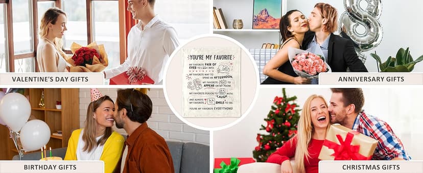 Craftique Birthday Gifts for Girlfriend Boyfriend- I Love You Blanket for Him Her- Romantic Girlfriend Gifts Anniversary, Funny Soft Blanket Gift for Him Her Husband Wife Fiance, 60”×50”