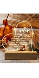 Hiipeenow Valentines Day Gifts for Girlfriend, to My Girlfriend Acrylic Engraved Night Light 15 * 19CM Presents, Birthday Anniversary Christmas Valentines Day Gifts for Girlfriend