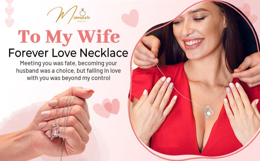 Jewelry To My Wife - The Best Thing That Ever Happened To Me, Forever Love Necklace, Gift for Her, Romantic Christmas Birthday Valentine Gift