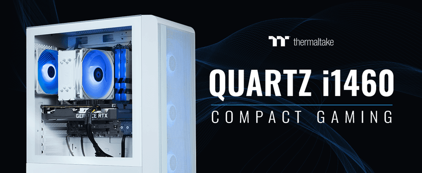 Thermaltake LCGS Quartz i1460 Gaming Desktop (Intel Core™ i5-14400F, ToughRam DDR4 3600Mhz 16GB RGB Memory, NVIDIA GeForce® RTX 5060, 1TB NVMe M.2, WiFi, Windows 11) S2QT-B760-560-LCS