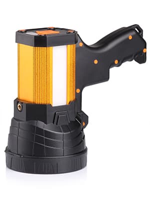 BUYSIGHT BUYSIGHT Rechargeable Spotlight,Spot Lights Hand held High lumens Large Flashlight Handheld Spotlight Lightweight and Super Bright Flashlight (Aluminium_Alloy Golden)