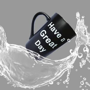 Funny Christmas Gifts Unique Coffee Mugs Have a Great Day Cute Cool Ceramic Cup Black, Best Holiday and Birthday Gag Gifts, 15 Oz