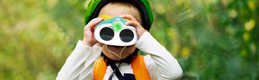 Night Vision Binoculars for Kids & Toddlers, Birthday Gift Ideas, Outdoor Exploration Toys, Binocular + Flash Light & Face Comfort Rubber, Educational STEM Gifts for Boys & Girls Ages 3 4 5 6 Year Old