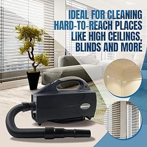 Oreck Compact Canister Vacuum Cleaner, Portable Handheld Vacuum for Carpet and Hard Floors, Lightweight, Powerful Suction with Versatile Tools, Corded Canister Vacuum Cleaners for Home Use