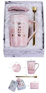 Jumway Mr and Mrs Coffee Mugs - Wedding Gifts for Bride and Groom - Gifts for Bridal Shower Engagement Wedding and Married Couples Anniversary - Ceramic Marble Cups 14 Oz Pink