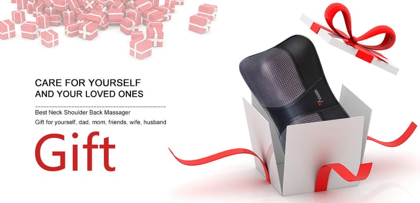 VIKTOR JURGEN Mothers Day Back Massager Gifts, Shiatsu Kneading Massager for Neck and Shoulder, Massage Pillow with Heat Relaxation Gifts for Women/Men/Dad/Mom/Fathers Day/Christmas