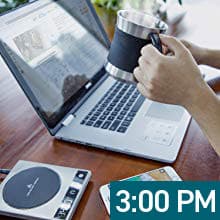 COSORI Coffee Mug Warmer & Mug Set for Desk, Cup Heater, Office & Christmas Gifts, 1°F Precise Temperature Control, Touch Tech & LCD Digital Display (77-194℉), 304 Stainless Steel, Silver/Black